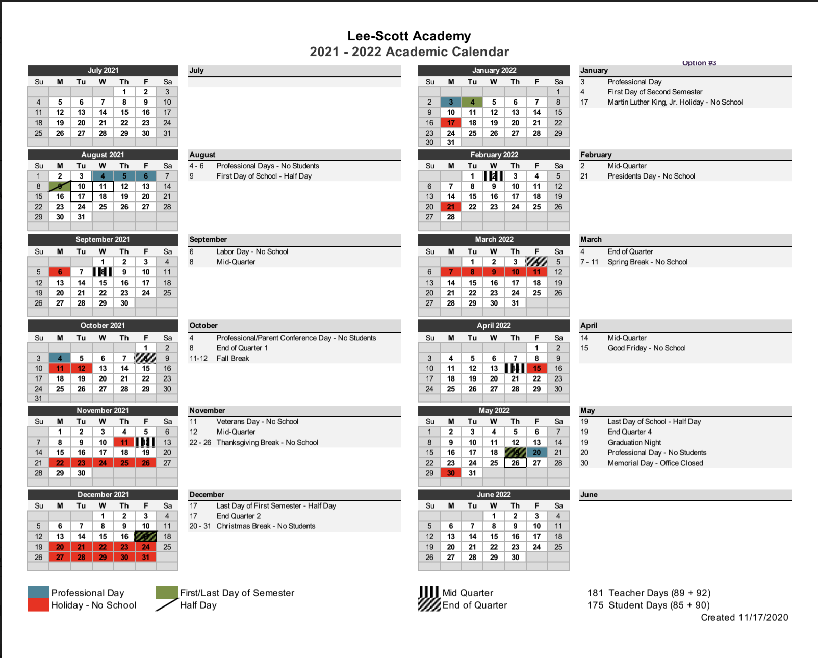 Lee Scott Academy 2022 Calendar Academic Calendar 2022 Lee Scott Academy 2022 Calendar Academic Calendar 2022